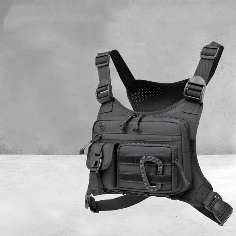 Outdoor Sport Climbing Gear - Mens Tactical Chest Oxford Vest Bag